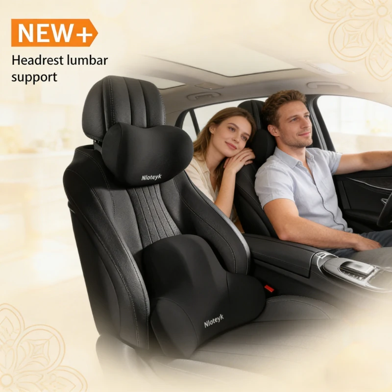 車用メモリーフォームネックピロー＆ランバーサポートセット、通 - Neck Pillow Memory Foam のレビューと価格