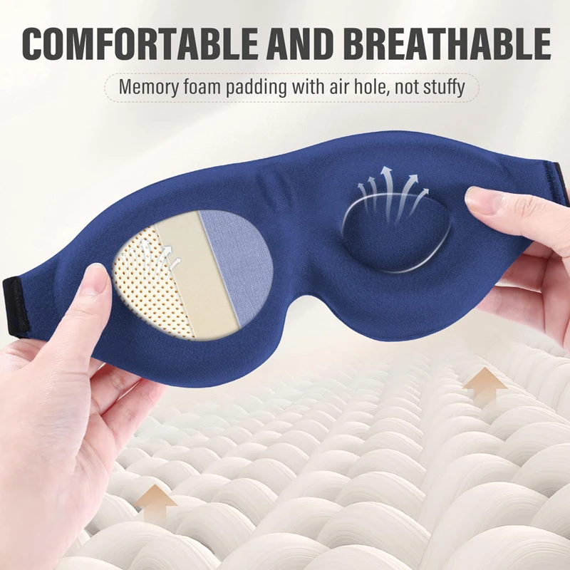 3Dナイトスリープアイマスク、通気性があり、睡眠に最適な超ソ - Travel Accessories Eye Mask のレビューと価格