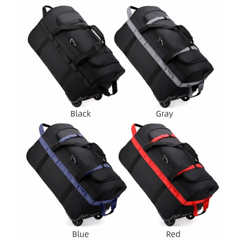 頑丈なホイール付きダッフルバッグ 折りたたみ式 防水 ローリ - Travel Accessories Bag For Men のレビューと価格