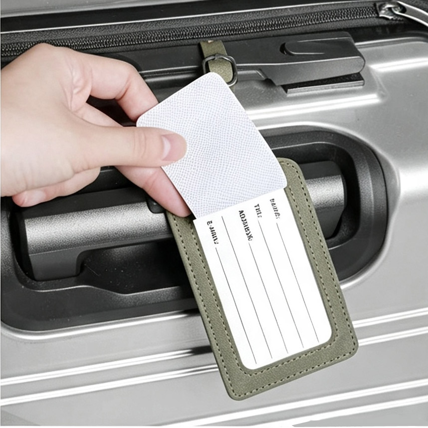 PUレザー航空機ロゴ付き荷物タグ、名札付き紛失防止、荷物や旅 - Qantas Travel Accessories のレビューと価格