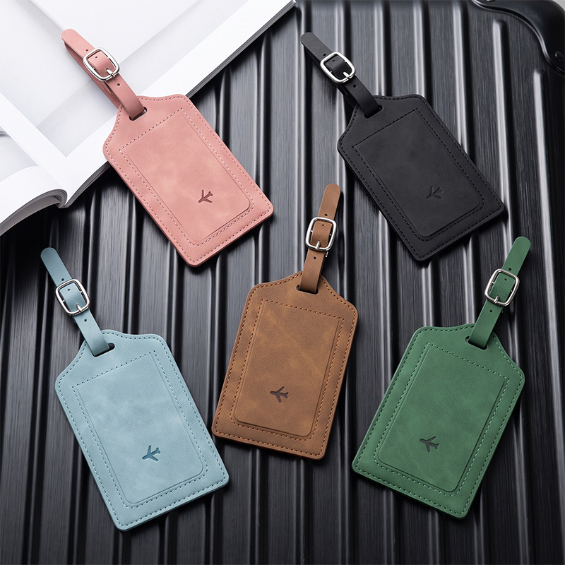 1個入りPUレザー製ラゲージタグ、男女兼用旅行アクセサリー、 - Travel Accessories Bag For Men のレビューと価格