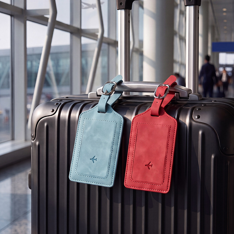 1個入りPUレザー製ラゲージタグ、男女兼用旅行アクセサリー、 - Travel Accessories Bag For Men のレビューと価格