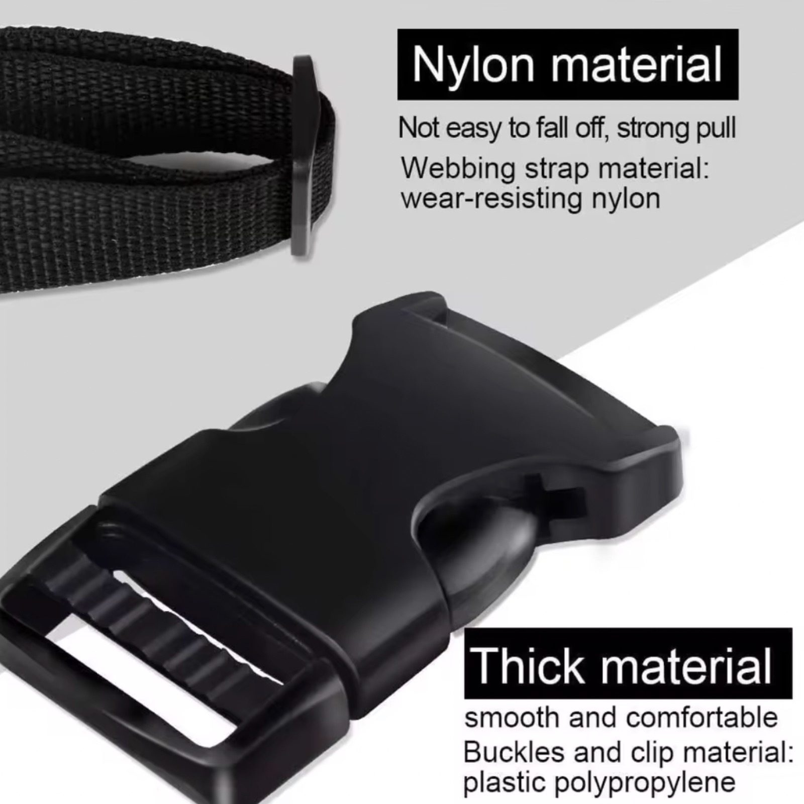 4Mナイロンウェビングストラップ、10個のフラットサイドリリ - Travel Accessories Luggage Straps のレビューと価格