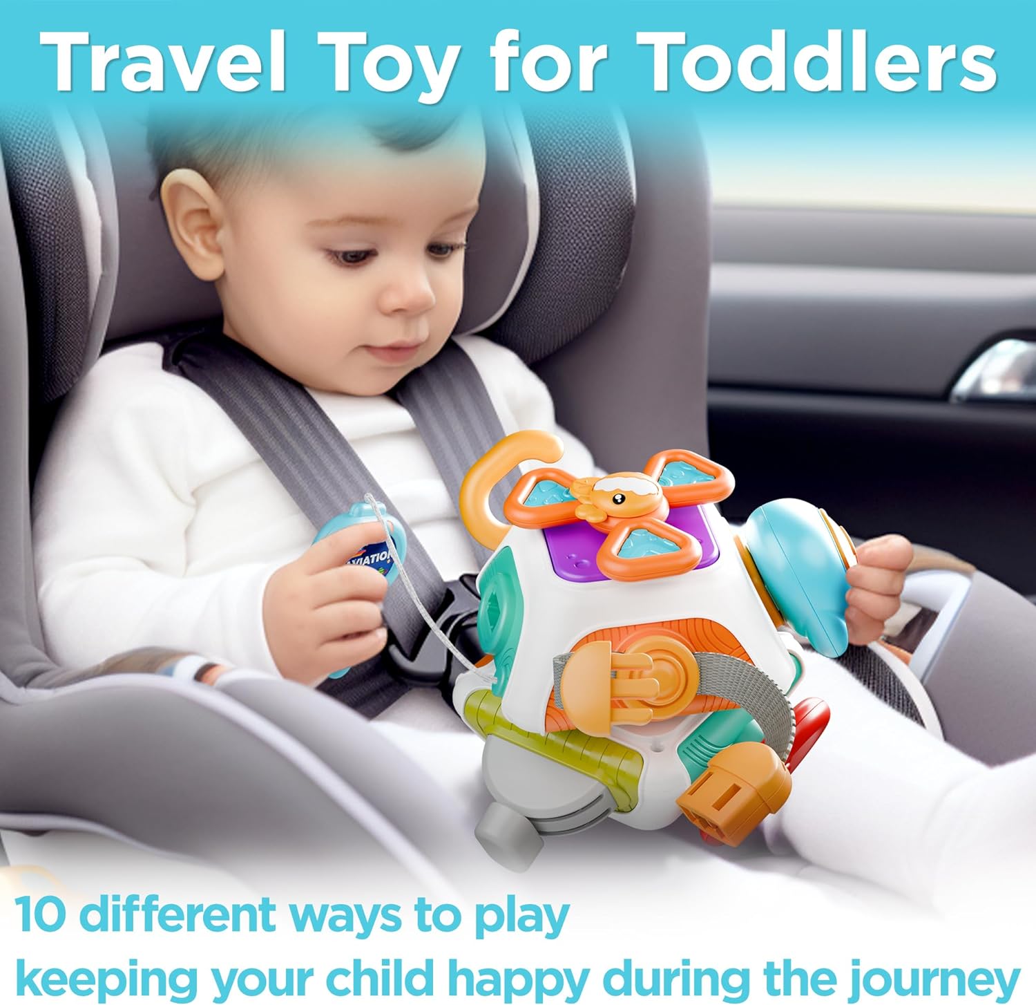 モンテッソーリ感覚おもちゃ赤ちゃん忙しいキューブアクティビテ - Travel Accessories With Baby のレビューと価格