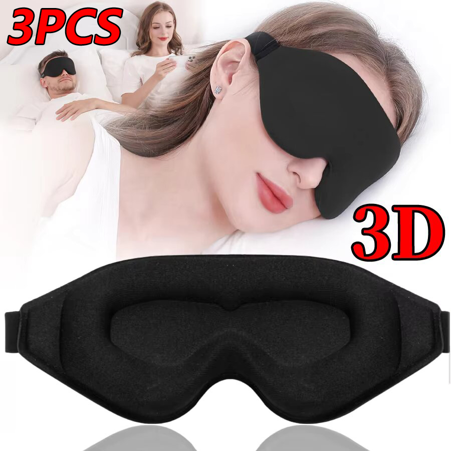 3個入り 3Dメモリーフォーム アイマスク ソフト遮光 睡眠 - Travel Accessories Eye Mask のレビューと価格
