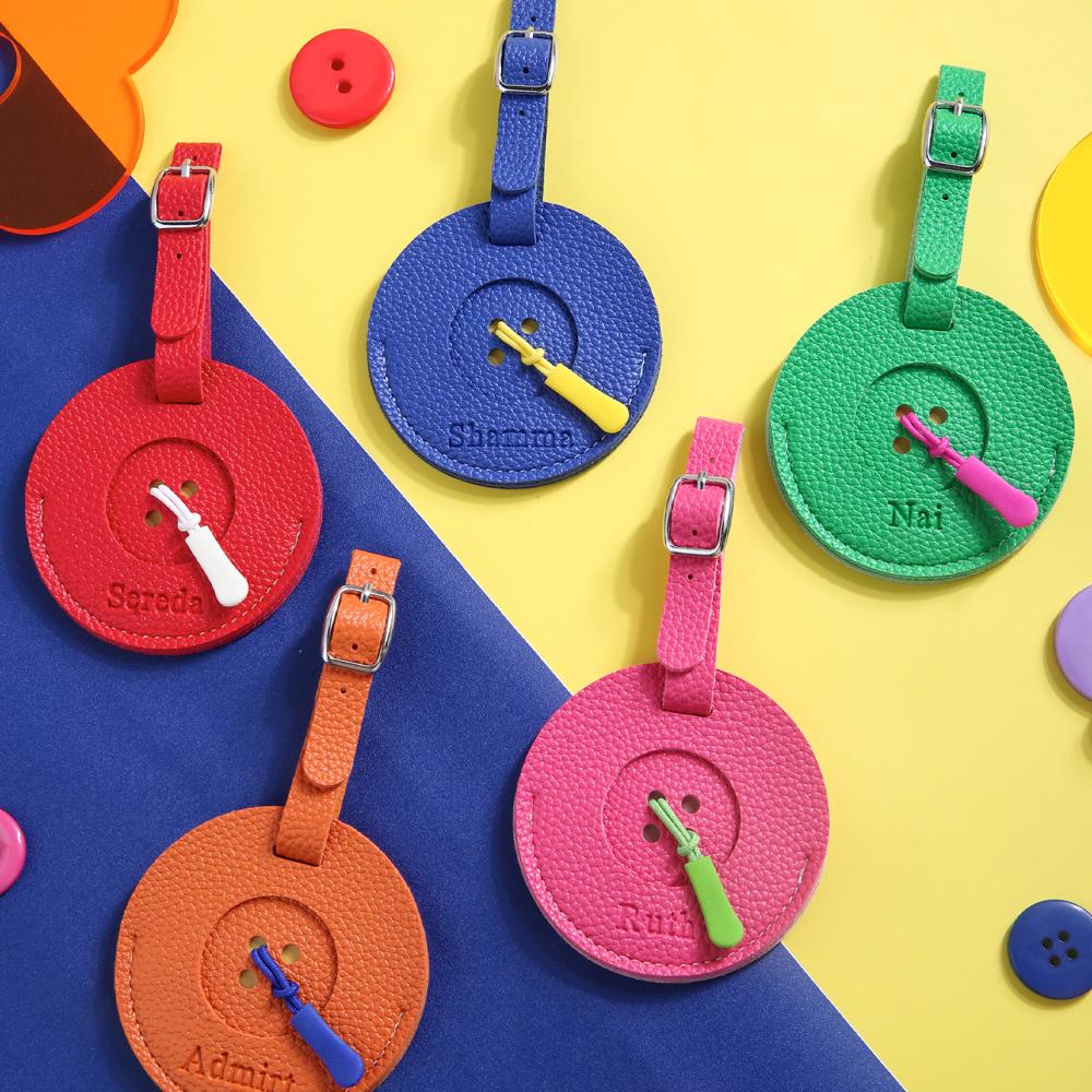 パーソナライズされたエンボス加工のネームラゲージタグ、かわい - Travel Accessories Luggage Straps のレビューと価格