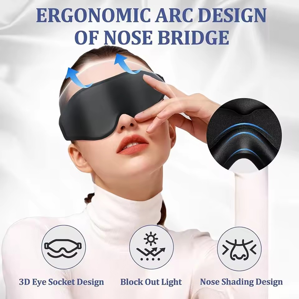 3Dアイマスク、快適で通気性のあるスリープマスク、ノーズパッ - Travel Accessories Eye Mask のレビューと価格