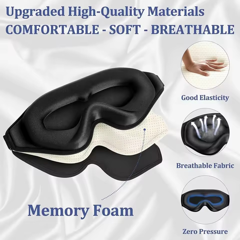 3Dアイマスク、快適で通気性のあるスリープマスク、ノーズパッ - Travel Accessories Eye Mask のレビューと価格