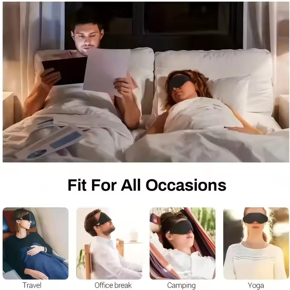 3Dアイマスク、快適で通気性のあるスリープマスク、ノーズパッ - Travel Accessories Eye Mask のレビューと価格