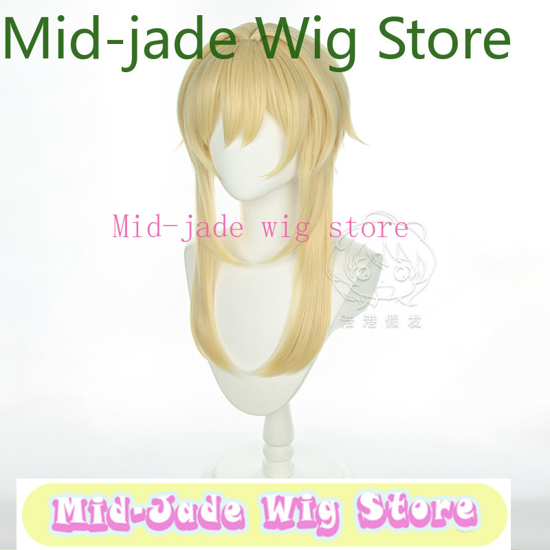 原神ルミネコスプレウィッグライトブロンドショートボブヘア三つ - Travel Accessories Unisex のレビューと価格