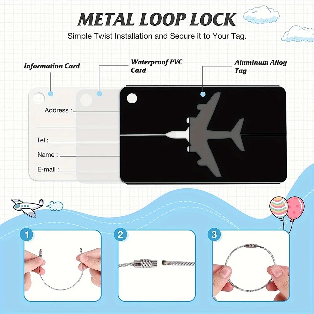 アルミ合金航空機荷物タグ名前旅行荷物タグ ID カード紛失防 - Qantas Travel Accessories のレビューと価格