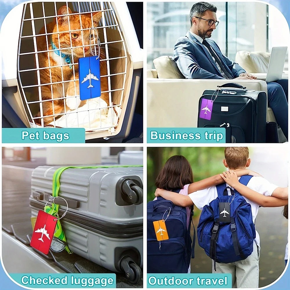 アルミ合金航空機荷物タグ名前旅行荷物タグ ID カード紛失防 - Qantas Travel Accessories のレビューと価格