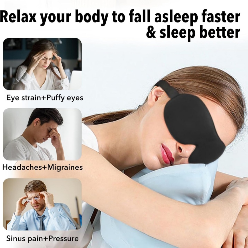 3D睡眠マスク 目隠し 睡眠補助 ソフトメモリーフォーム ア - Travel Accessories Eye Mask のレビューと価格