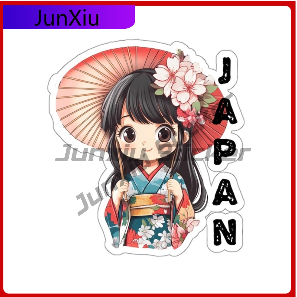 日本旅行ステッカー アジアの日本人少女ステッカー 外装アクセ - Travel Accessories In Japan のレビューと価格