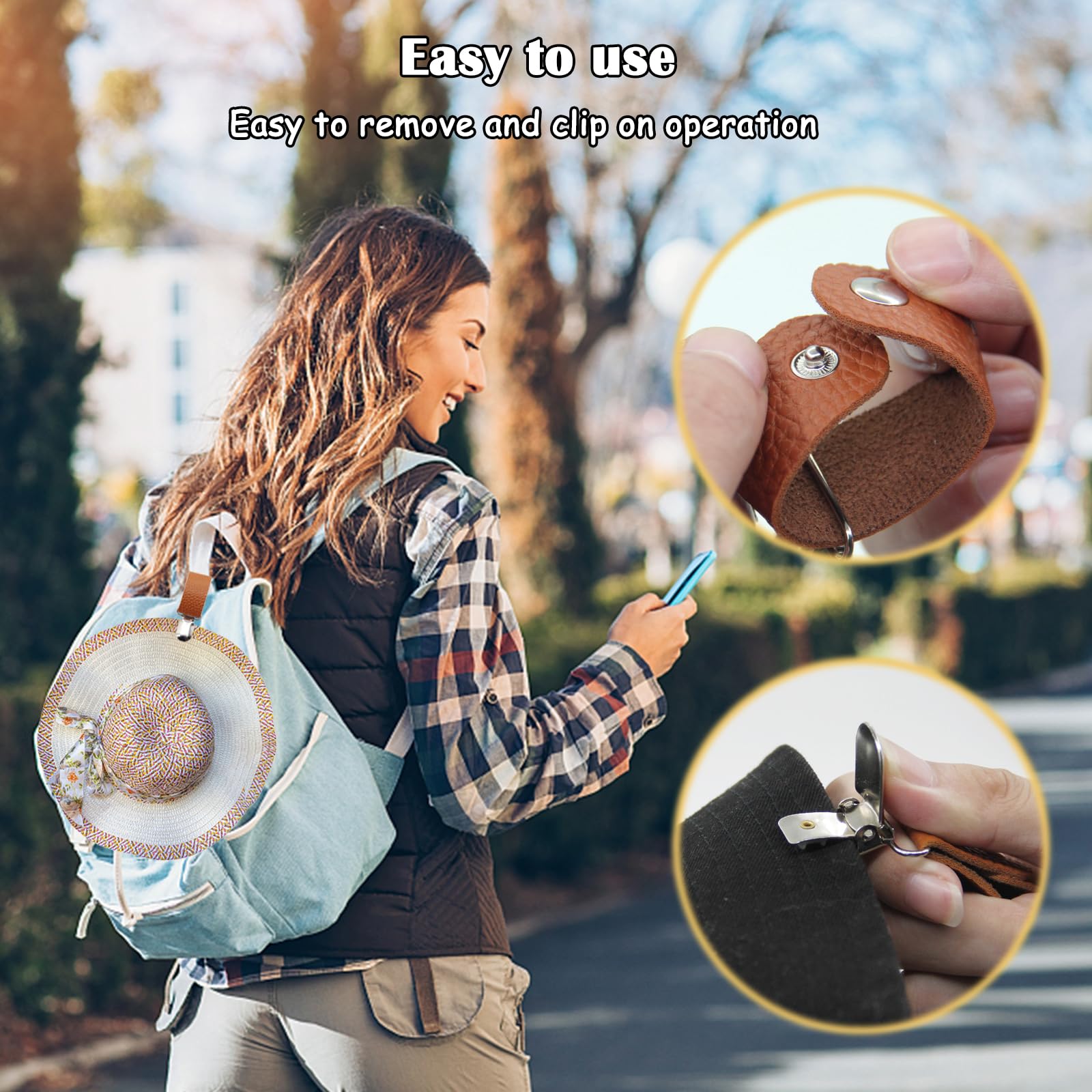 PUレザー製ハットクリップ、旅行用バッグ、ハンドバッグ、バッ - Travel Accessories Bag For Men のレビューと価格