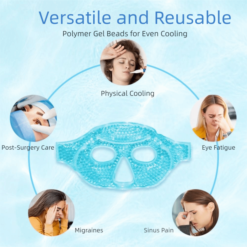 新しいジェルビーズ圧縮アイスジェルアイフェイスマスク 再利用 - Travel Accessories Eye Mask のレビューと価格