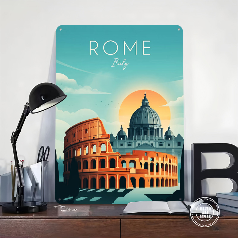 ローマ旅行メタルポスター ファンや愛好家への完璧なギフト パ - Travel Accessories Rome のレビューと価格