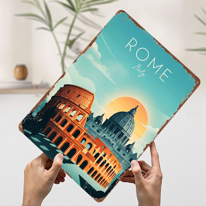 ローマ旅行メタルポスター ファンや愛好家への完璧なギフト パ - Travel Accessories Rome のレビューと価格