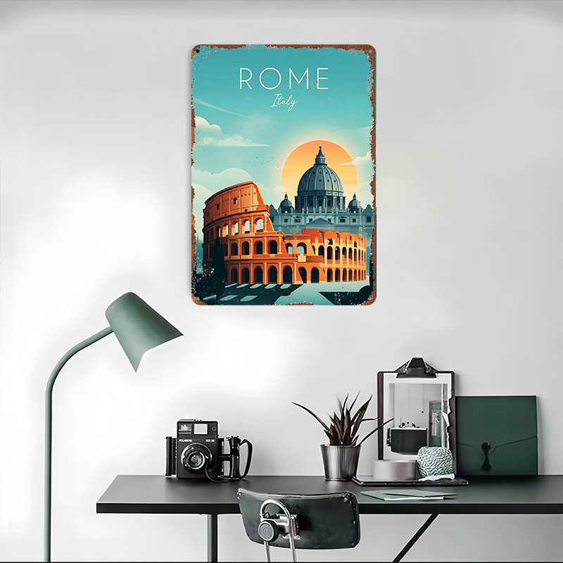 ローマ旅行メタルポスター ファンや愛好家への完璧なギフト パ - Travel Accessories Rome のレビューと価格
