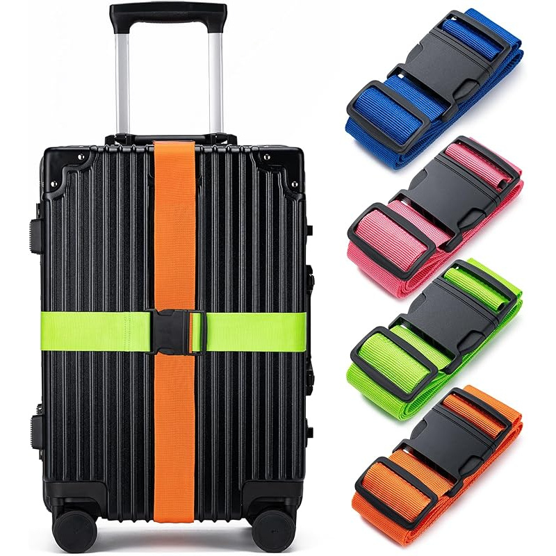 4個入りラゲージストラップセット、荷物固定ストラップ、ラゲー - Travel Accessories Luggage Straps のレビューと価格